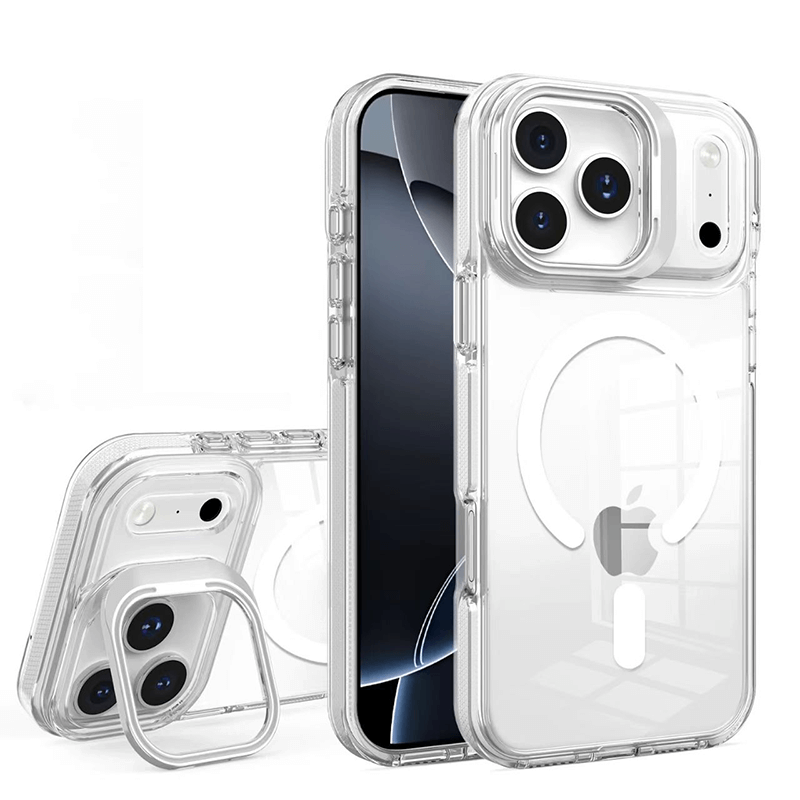 iPhone 17 Pro Max Rita Series Invisible Kickstand Crystal Clear Magsafe Case