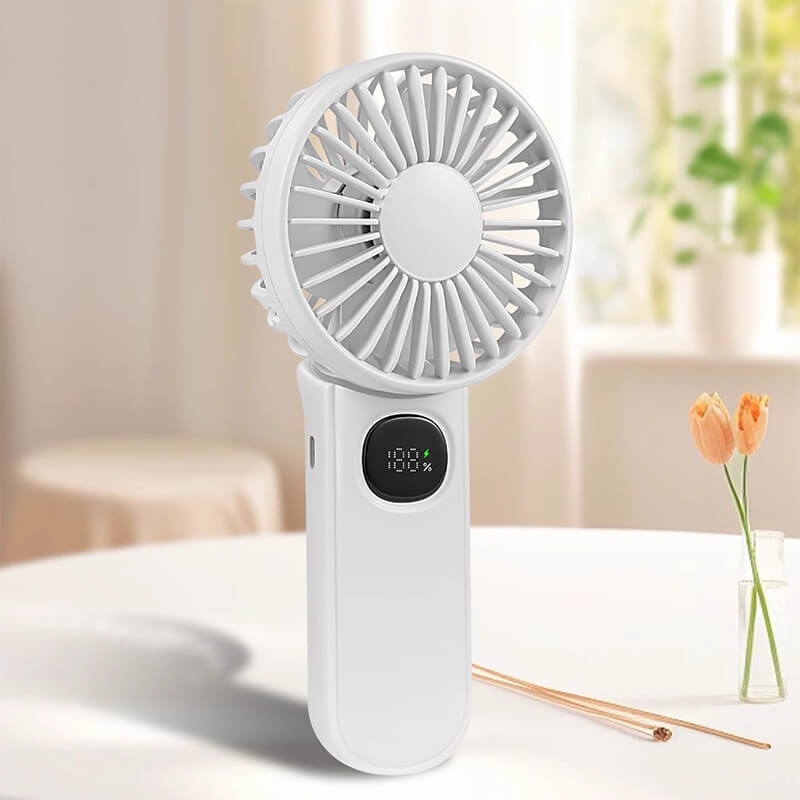Mobie Lightweight 180° Foldable Cooling Fan with Lanyard White