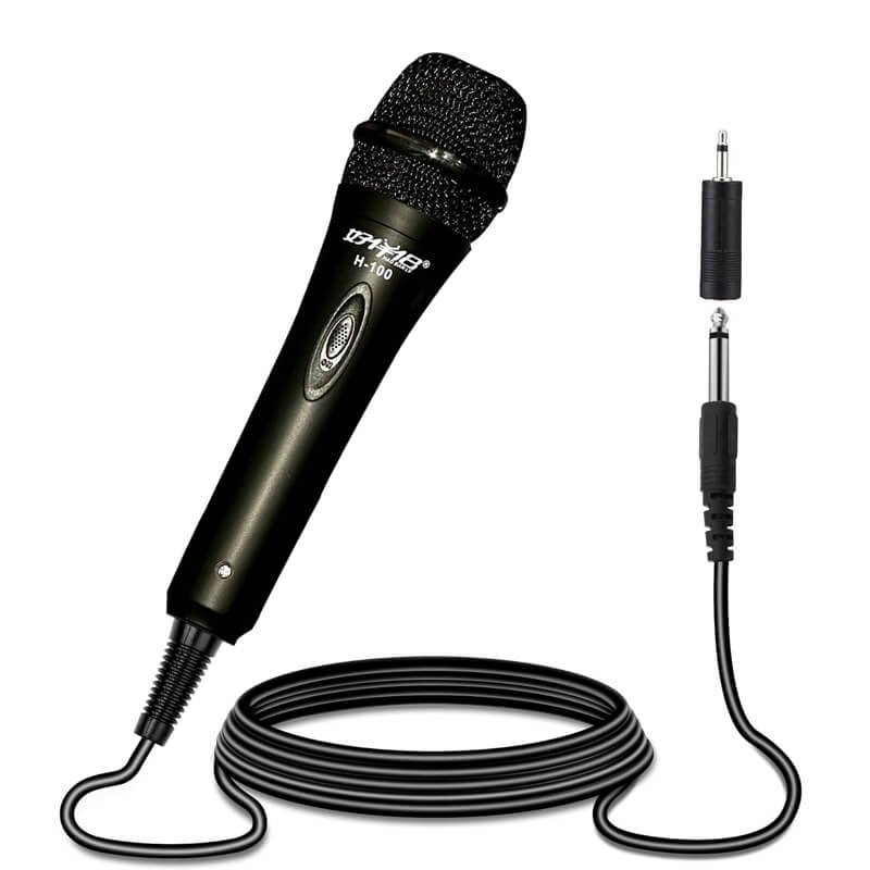 Mobie Handheld Wired Microphone Cardioid Dynamic Vocal 3M H-100 Black