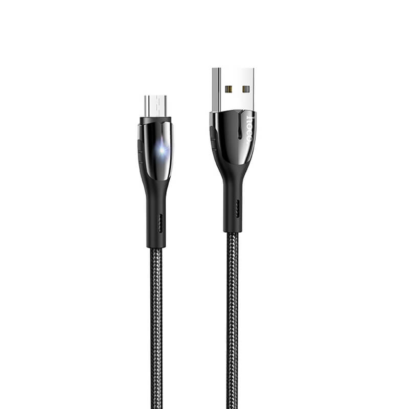 hoco. Type C to Micro Smart Indicator Charging Data Cable 1.2M U89 Black