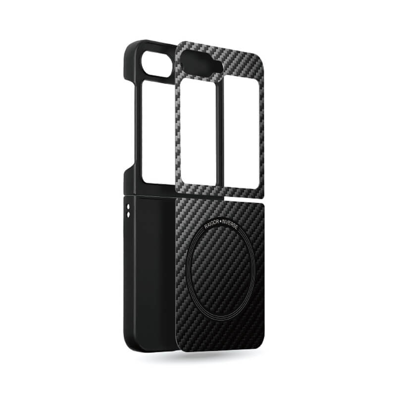 Samsung Galaxy Z Flip 6 Carbon Fiber Texture Case Magsafe Shockproof Case