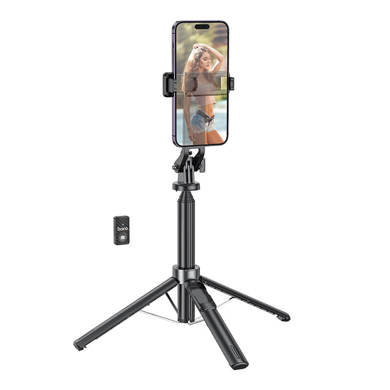 hoco. 2-in-1 Extendable Selfie Stick with QuadPod Stand & Bluetooth Remote K21