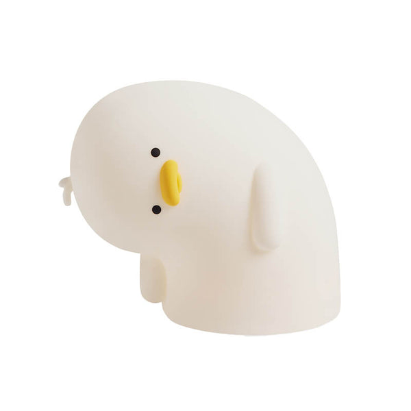 Mobie Adorable Crooked-Neck Duck Silicone Touch Night Light White