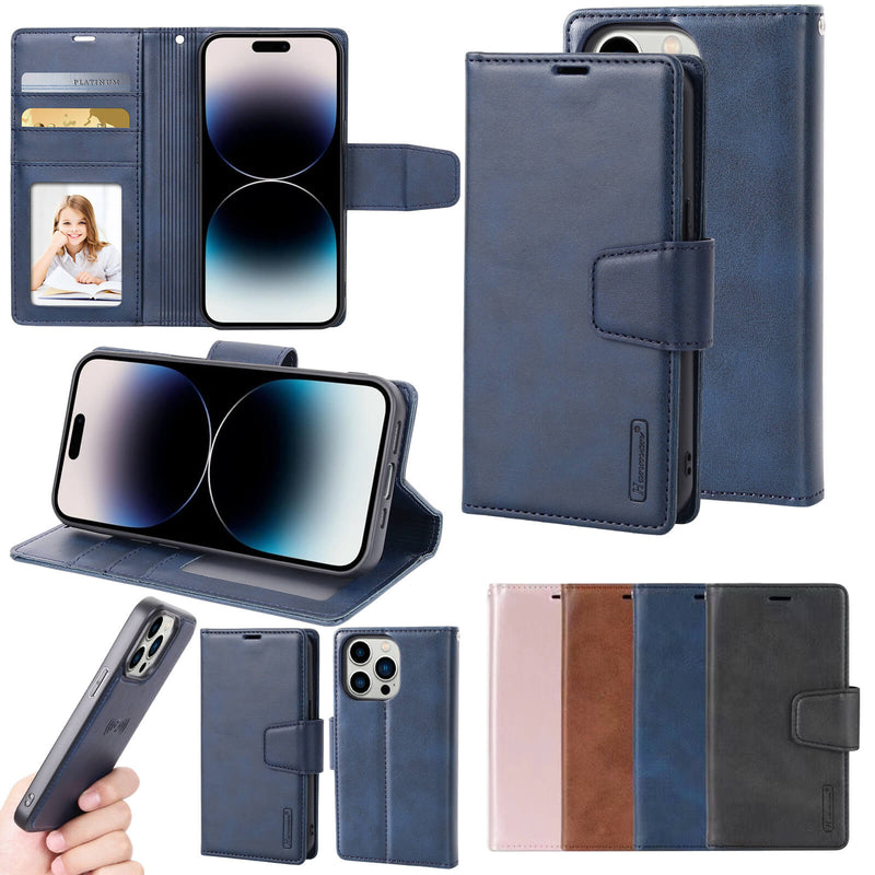 Suitable for iPhone Models Leather 2-in-1 Wallet Flip Case With Magnet Back