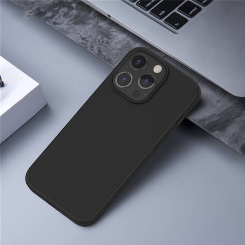 iPhone 16 Plus Silica Series Liquid Silicone Magsafe Phone Case Black