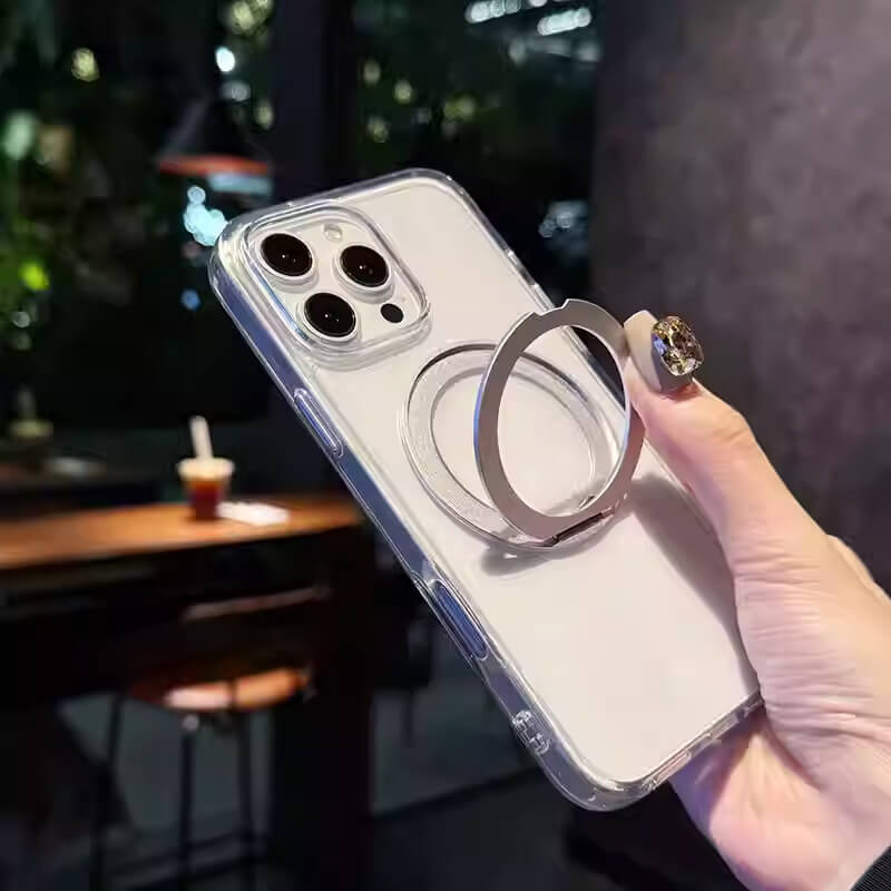 iPhone 16 360° Rotating Magnetic Ring Stand Case