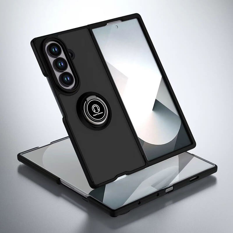 Samsung Galaxy Z Fold 7 2025 360° Rotating Ring Stand TPU PC Case