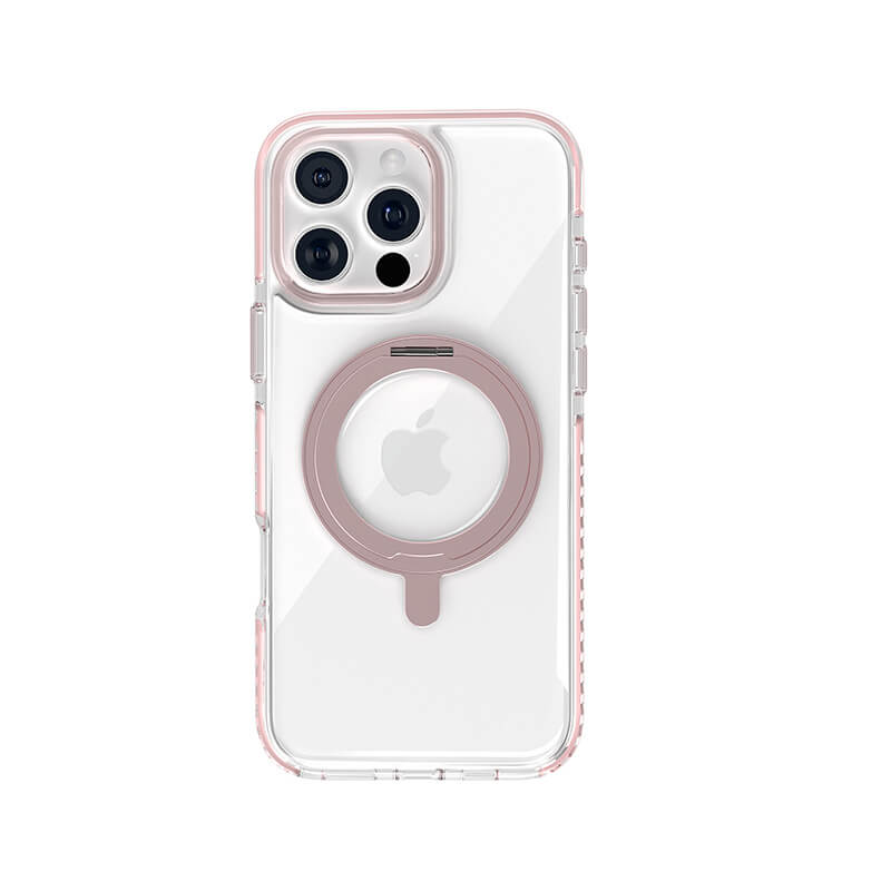 iPhone 16 Pro Ice Armor O2L Series Magsafe Clear Case with Ring Stand