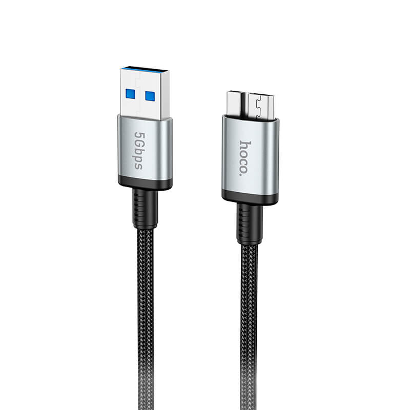 hoco. High Transmission USB-A to Micro USB 3.0 Data Cable US10 0.5M Black