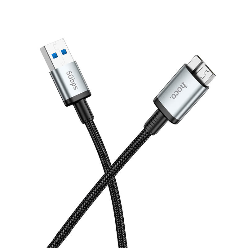 hoco. High Transmission USB-A to Micro USB 3.0 Data Cable US10 0.5M Black