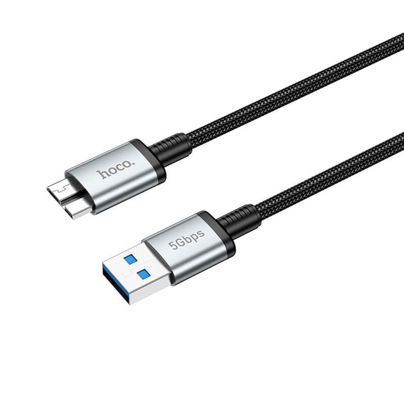 hoco. High Transmission USB-A to Micro USB 3.0 Data Cable US10 0.5M Black