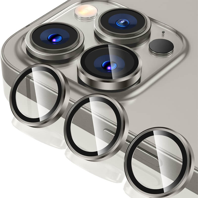 iPhone 12 9H Multicolor Tempered Glass Individual Camera Lens Cover Protector Grey