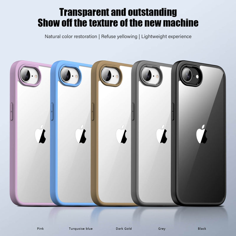 iPhone 16e CrystalGuard Series Transparent Shockproof Phone Cover