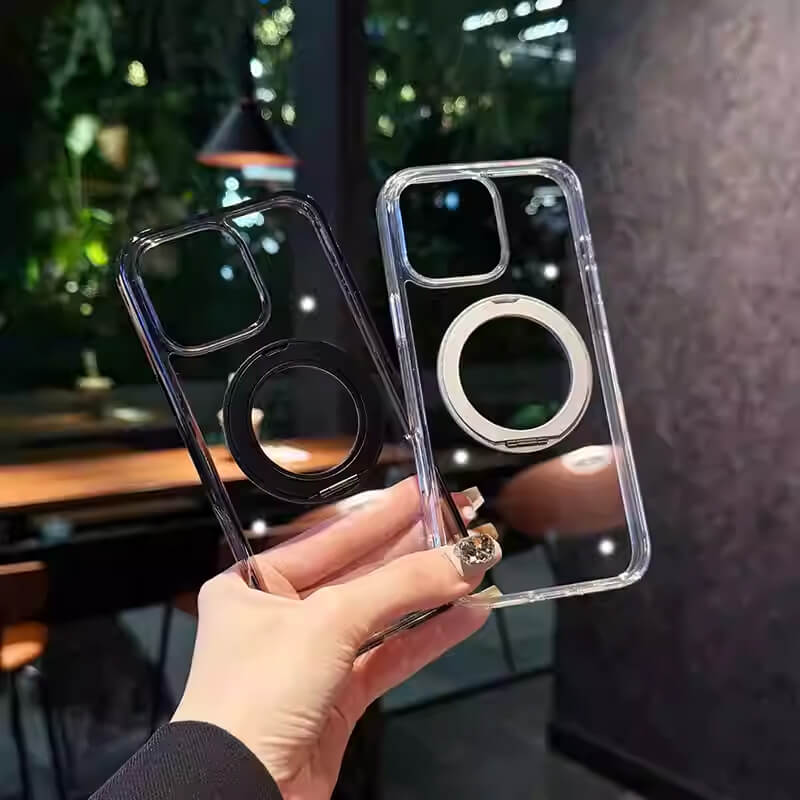 iPhone 16 360° Rotating Magnetic Ring Stand Case