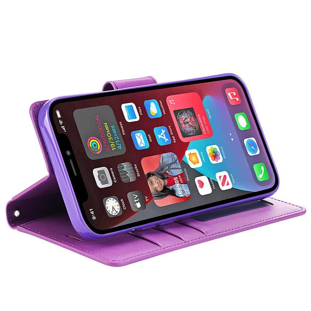 iPhone 16e Hanman Mill Series Leather Wallet Flip Case