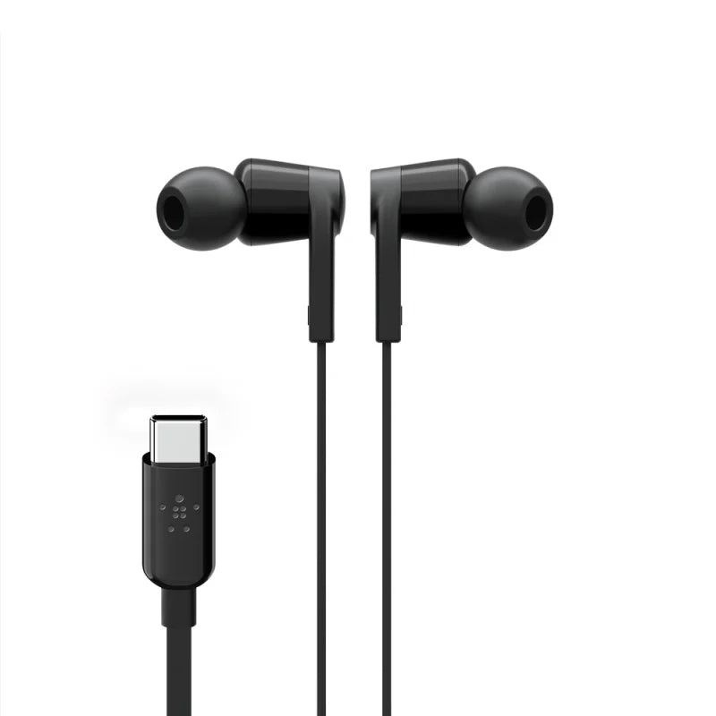 Belkin USB-C In ear Headphone Universally Compatible Black