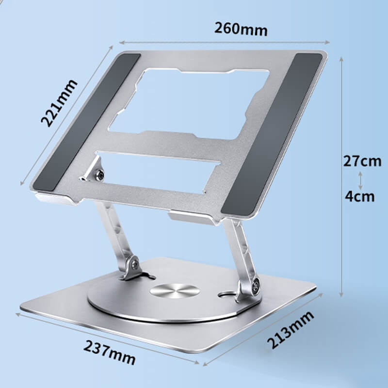 SAIJI Aluminum Alloy 360° Rotating Tablets & Laptops Stand D092 Silver