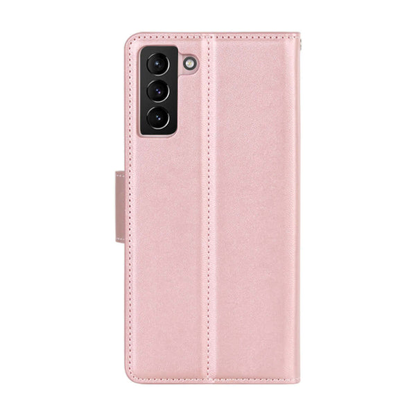 Samsung Galaxy A06 Hanman Mill Series Leather Wallet Flip Case Rose Gold