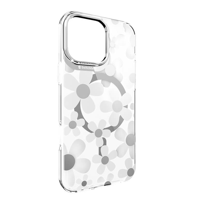 iPhone 16 Pro Fleur 3D Patterned Series Shockproof MagSafe Phone Case White