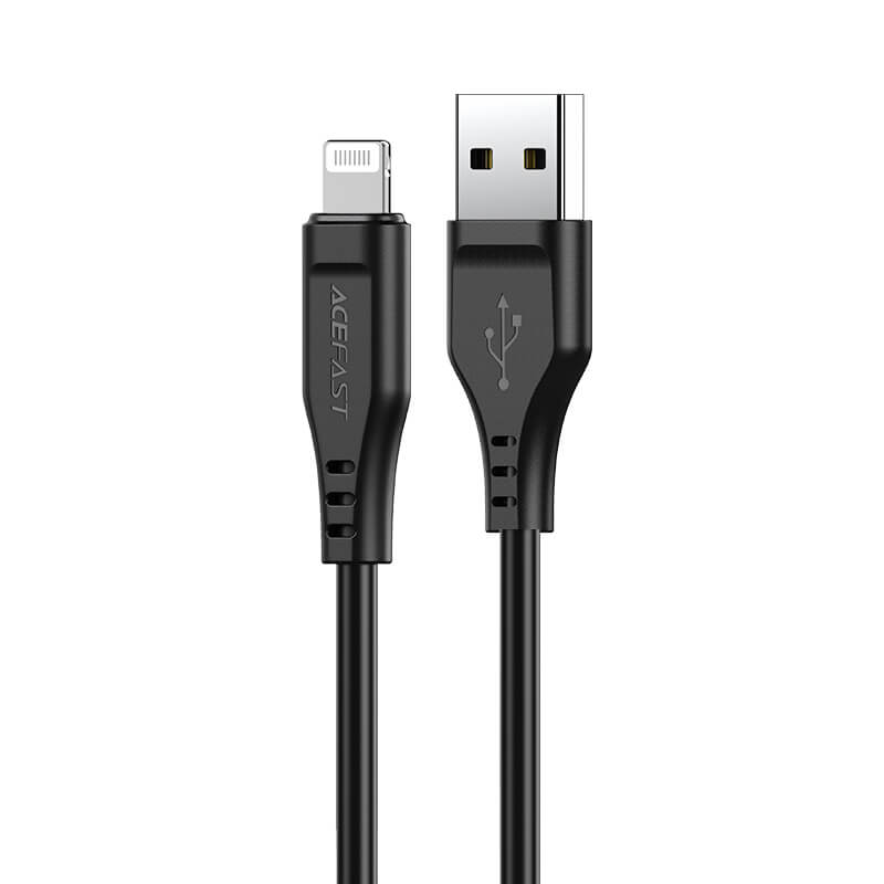 Acefast USB to Lightning Fast Charging Cable 2.4A 1.2m Black