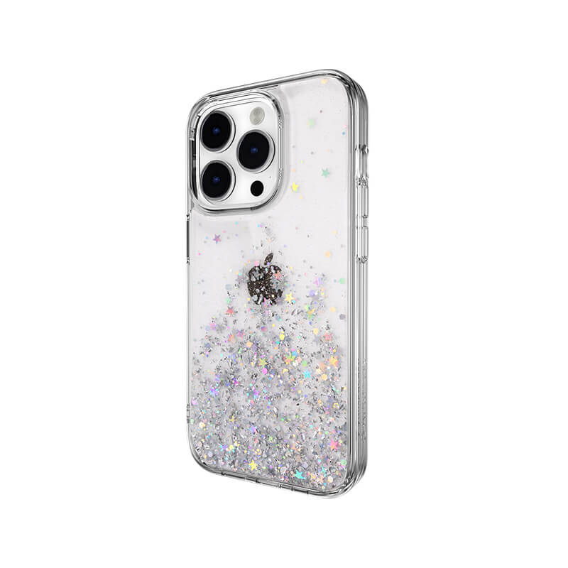 iPhone 15 Plus Galactic Series Star Sand Anti Drop Phone Case Clear