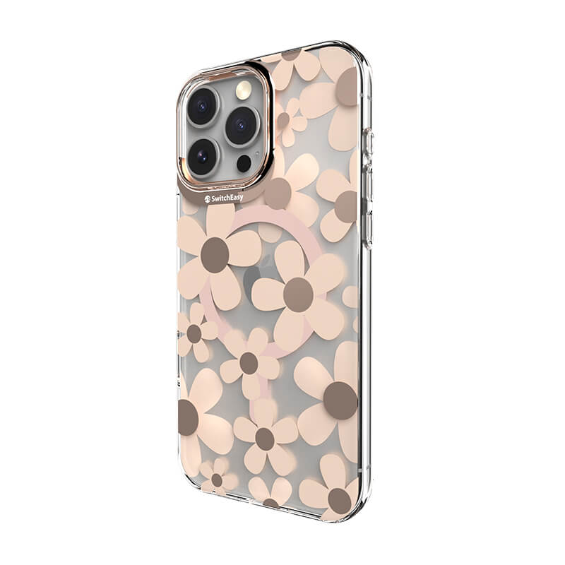 iPhone 16 Pro Fleur 3D Patterned Series Shockproof MagSafe Phone Case Rose