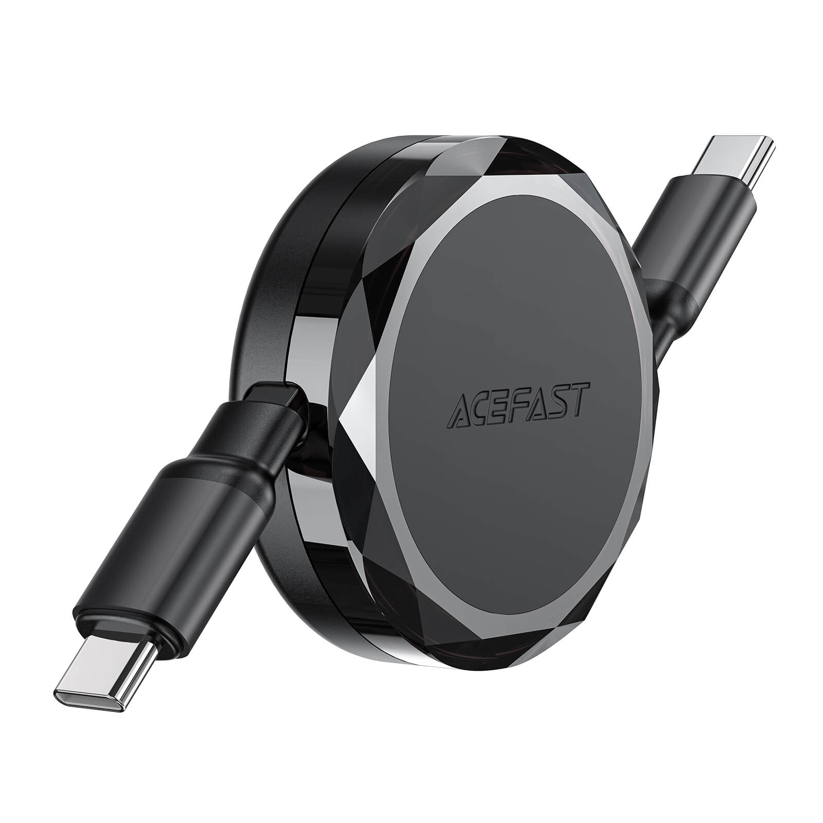 Acefast Type-C to Type-C Retractable Fast Charging Cable 60W 0.8m Black