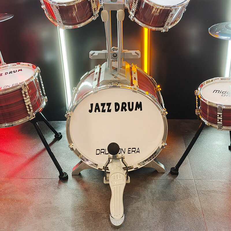 Mobie Educational Instrument Jazz Drum Kit Set Kids Toy Red