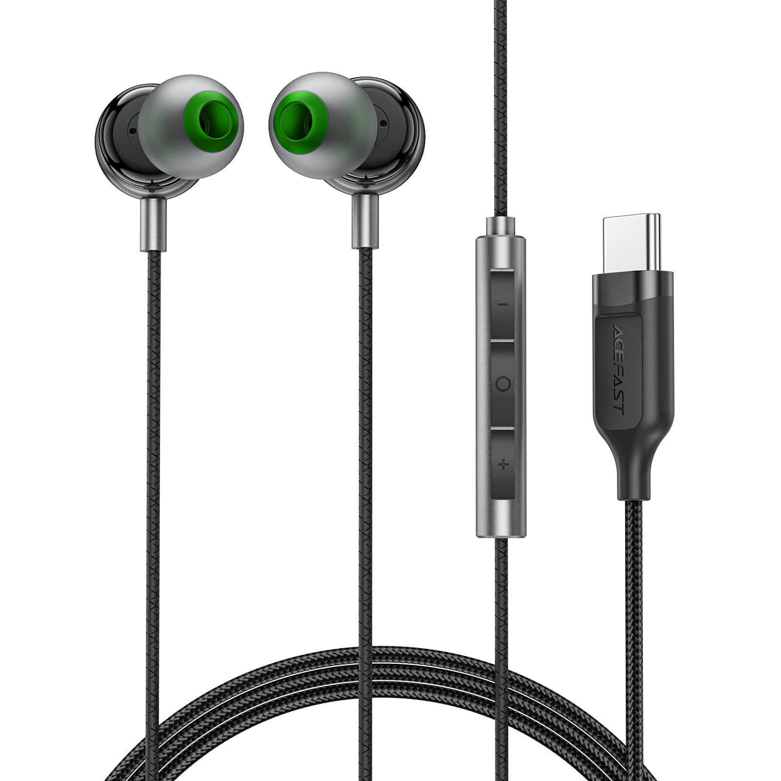 Acefast USB-C Lightweight Noise-Canceling Microphone Wired Earphones L5
