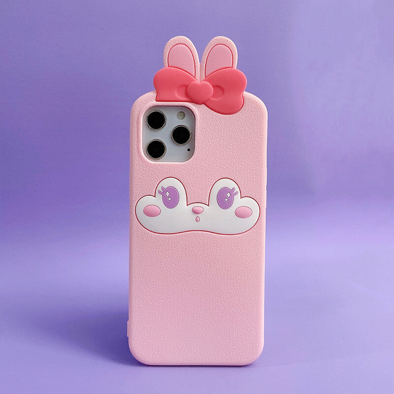 Suitable for iPhone Q Uncle Cute Bunny Silicone Phone Case