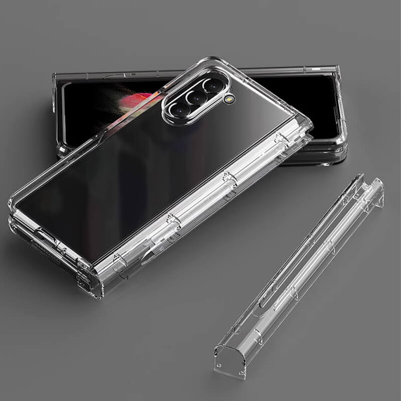 Samsung Galaxy Z Fold 6 ICE Simple Style Phone Case With Built In Pen Slot Clear