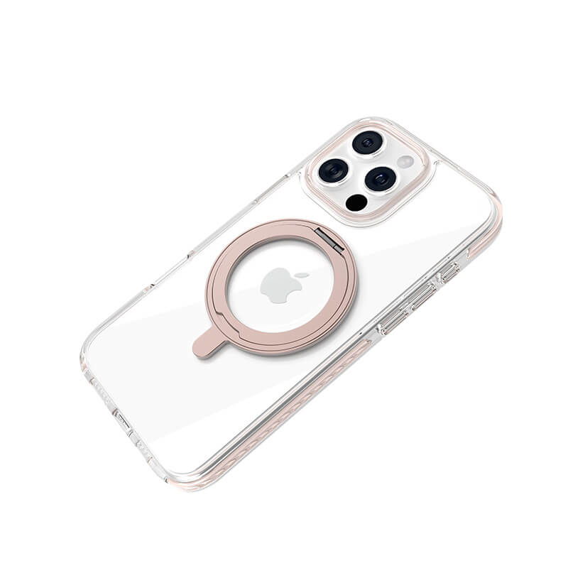 iPhone 16 Pro Ice Armor O2L Series Magsafe Clear Case with Ring Stand