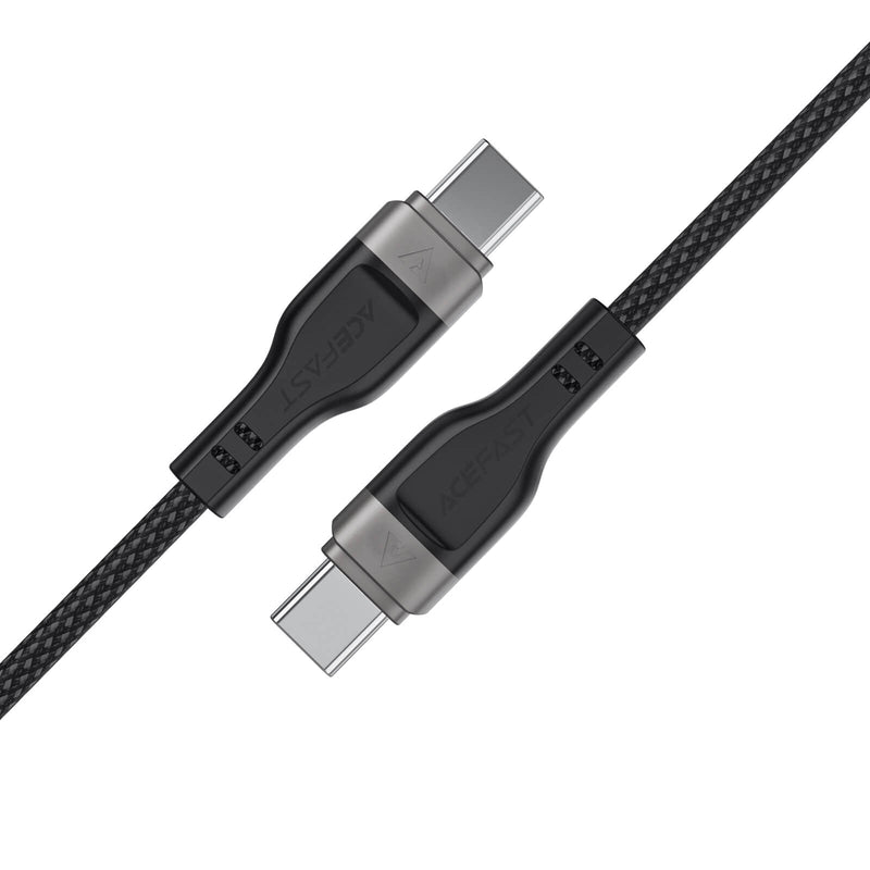 Acefast 60W Magnetic Braided Fast Charging Type C to Type C Data Cable 1.2m Black