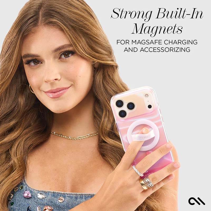 Case-Mate iPhone 17 Pro Max Peach Bubble Magsafe Case