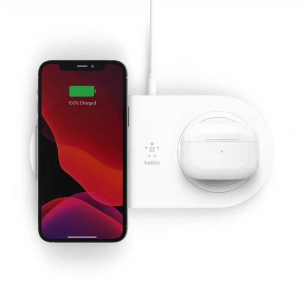 Belkin Boost Charge Dual 15W Wireless Charging Pad Universally Compatible