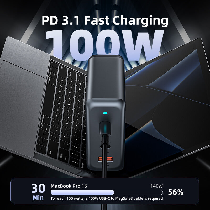 VFAN PD 100W 4 in 1 GaN Fast Charger Station with 1.8m Cable AU9