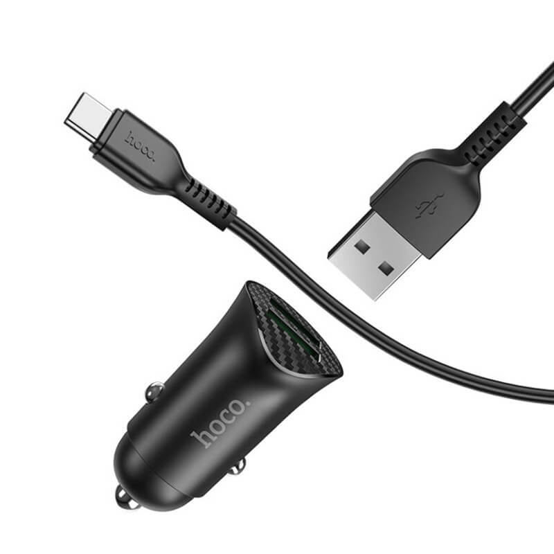 Hoco 18W Dual USB-A Port Fast Car Charger Z39