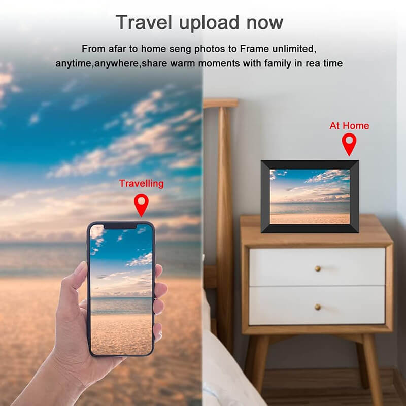 Mobie 10.1 Inch HD IPS Touchscreen WiFi Remote Sharing Digital Picture Frame