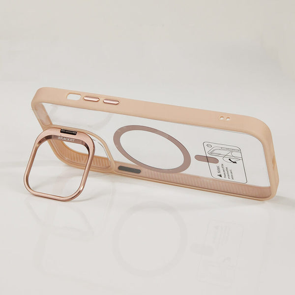 iPhone 11 Lens Stand & Camera Lens Protector transparency MagSafe Phone Case Pink