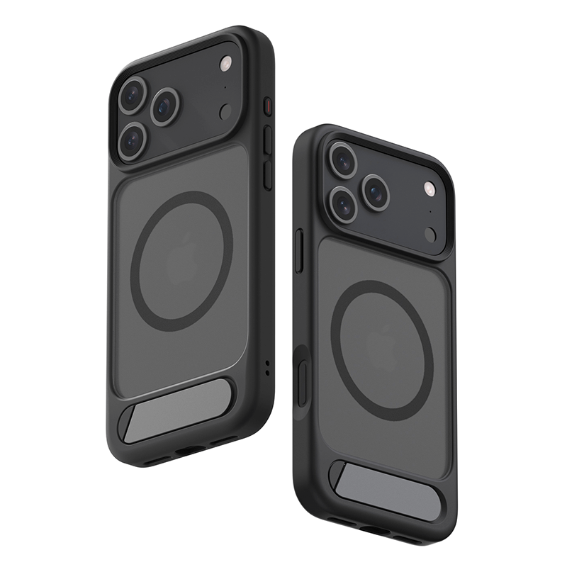 iPhone 17 Pro Max Elvis Series All Around Protection Magsafe Phone Case with Invisible Stand Black