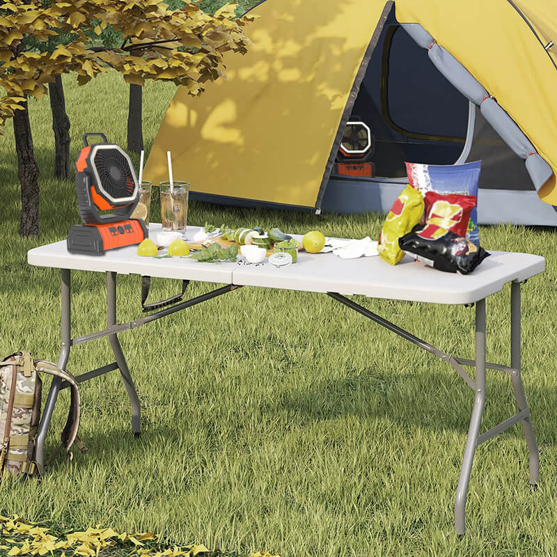 Mobie 3-in-1 Multi-Function Camping Fan with LED Lighting & 10000mAh Power Bank Orange