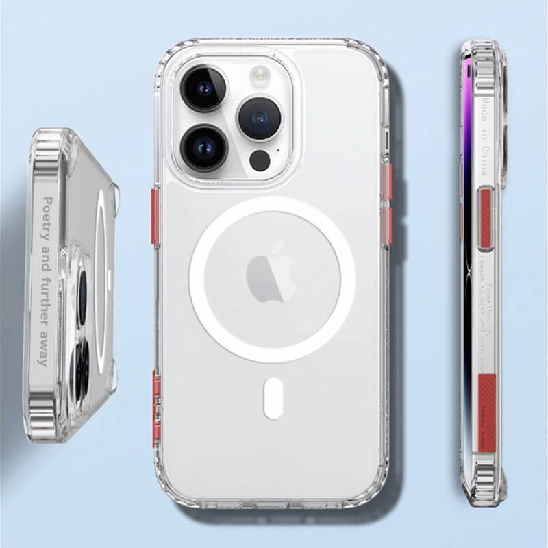 iPhone 15 Pro Max Elite Series Transparent Magsafe Detachable Buttons Phone Case