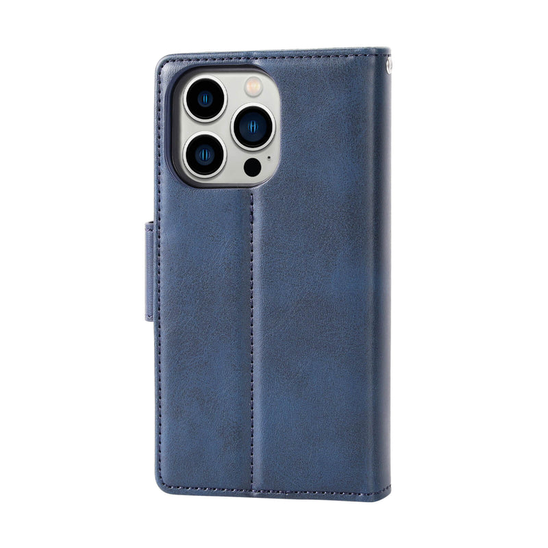 Suitable for iPhone Models Leather 2-in-1 Wallet Flip Case With Magnet Back