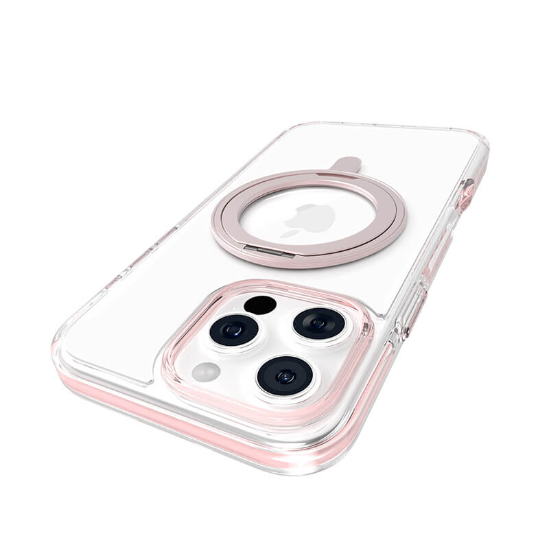 iPhone 16 Pro Ice Armor O2L Series Magsafe Clear Case with Ring Stand