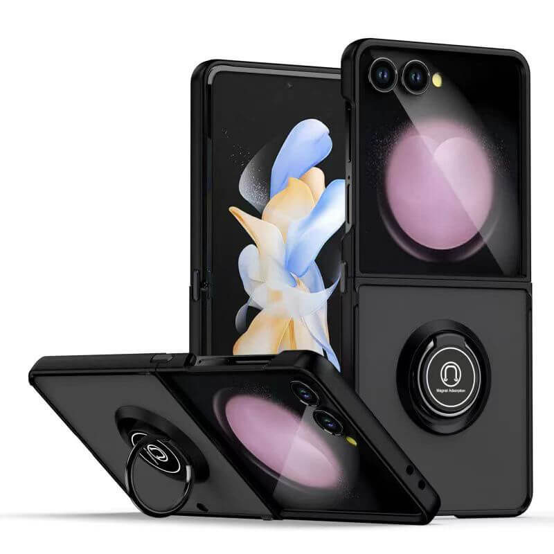 Samsung Galaxy Z Flip 7 2025 360° Rotating Ring Stand TPU PC Case