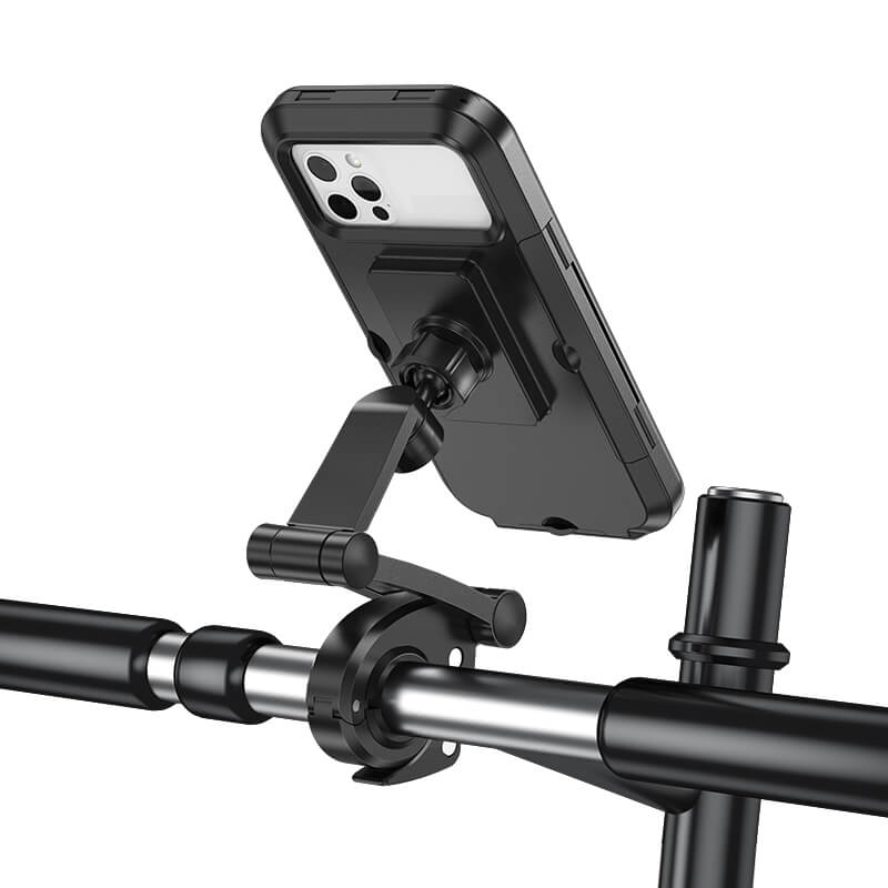 hoco. Bicycle & Motorcycle Fully Enclosed Waterproof Mobile Phone Holder CA101 Black