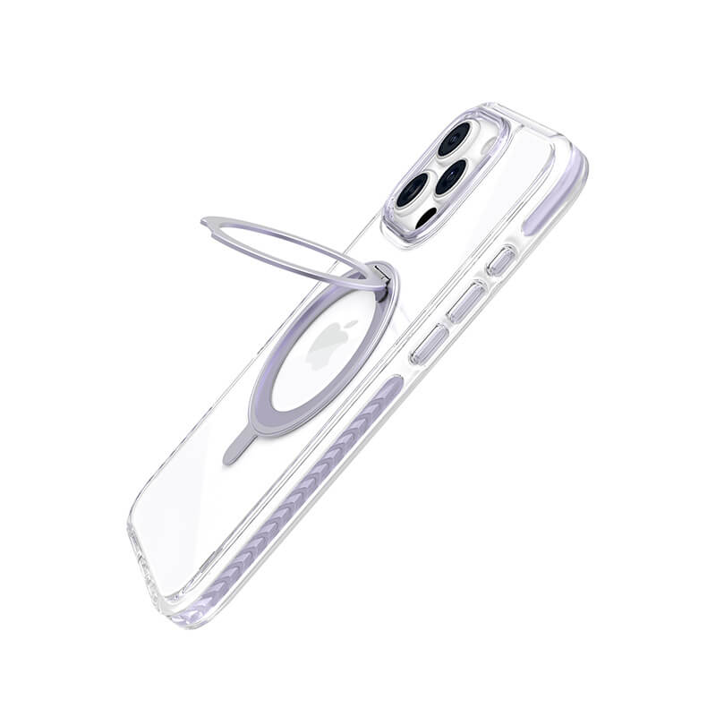iPhone 16 Pro Ice Armor O2L Series Magsafe Clear Case with Ring Stand