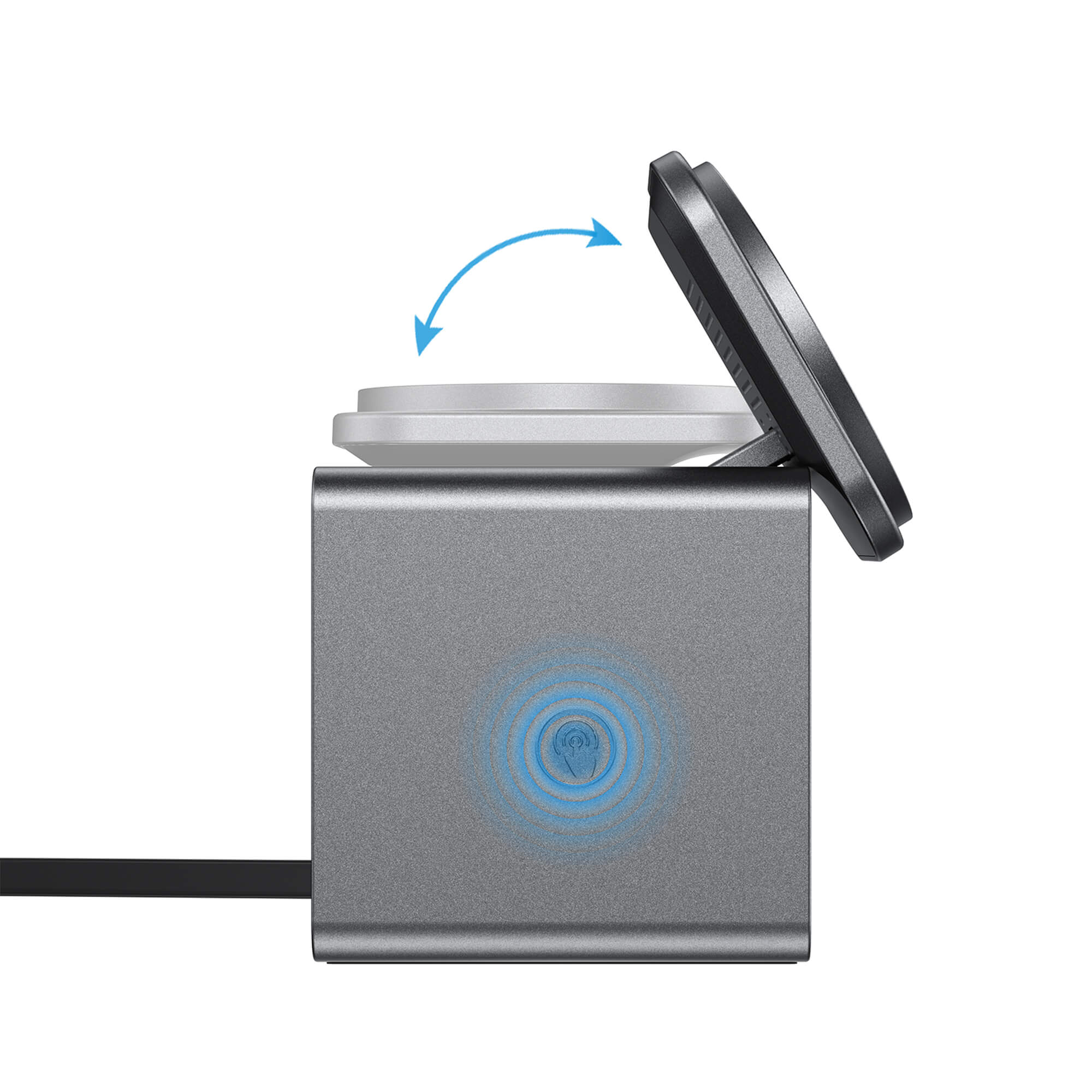 Acefast 3 in 1 Qi Wireless Charger Station with Retractable Cable for Apple Watch E34