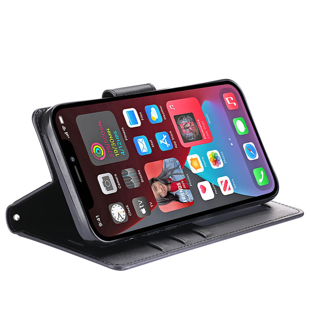 iPhone 16e Hanman Mill Series Leather Wallet Flip Case