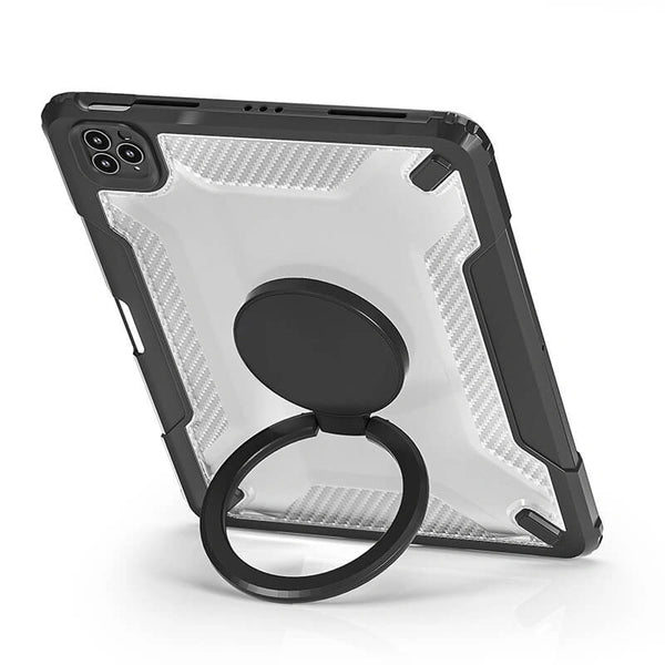 Mecha 360° Rotating Stand Tablet Case with Pen Slot Black